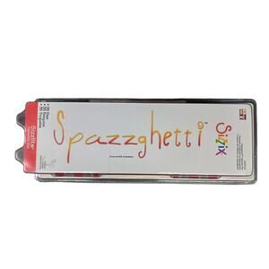 Sizzix Sizzlits SPAZZGHETTI Alphabet Numbers Die Set of 35 w/ Storage Case NEW